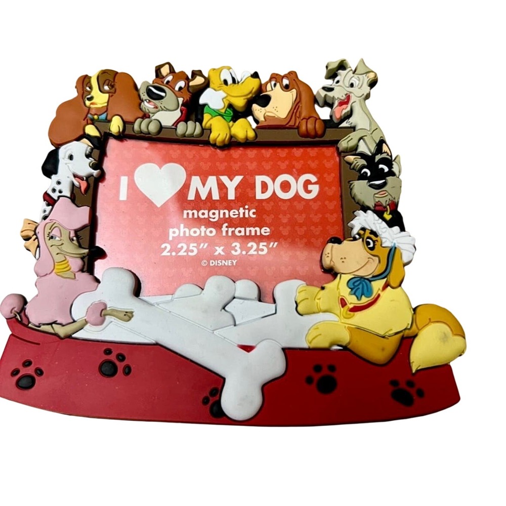 Disney I Love my Dog Magnetic Photo Frame 2.25”x 3.25” New